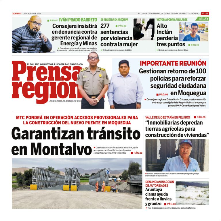 La Prensa Regional – Domingo 09 de marzo de 2025