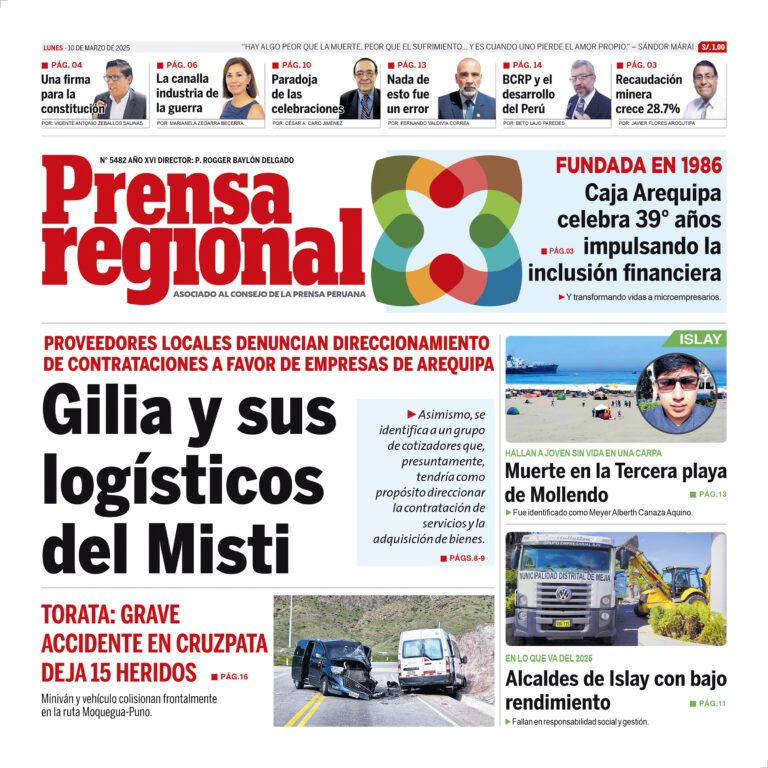 La Prensa Regional – Lunes 10 de marzo de 2025