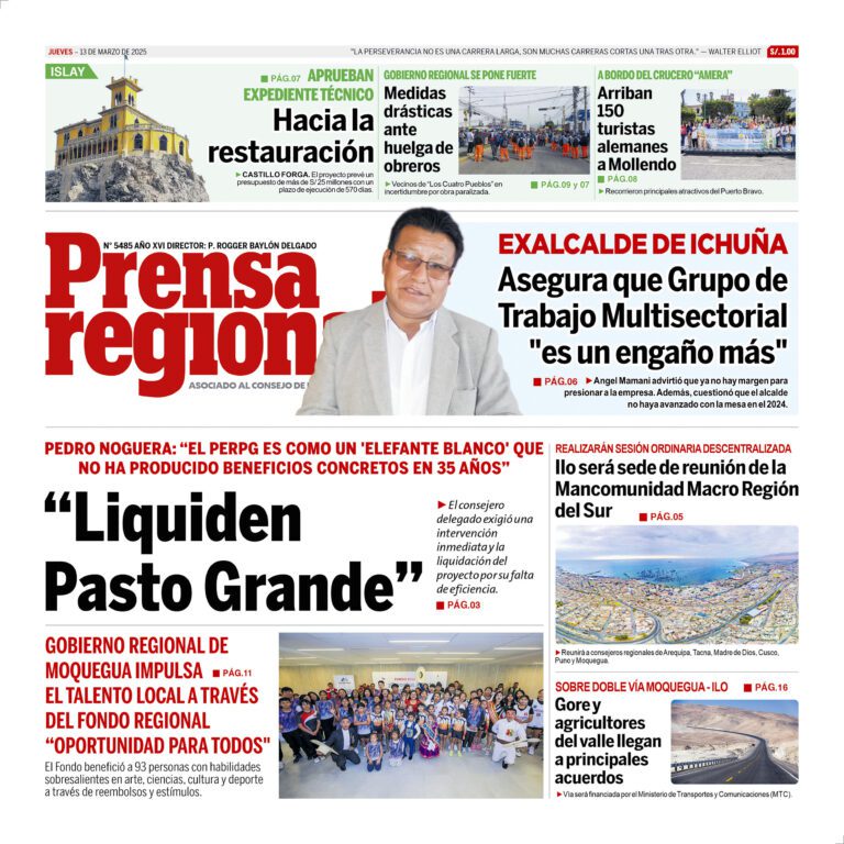 La Prensa Regional – Jueves 13 de marzo de 2025
