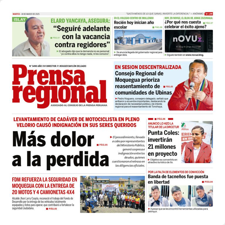 La Prensa Regional – Martes 18 de marzo de 2025