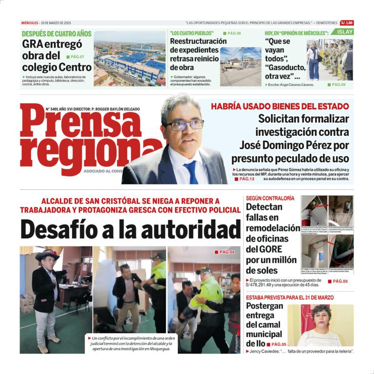 La Prensa Regional – Miércoles 19 de marzo de 2025