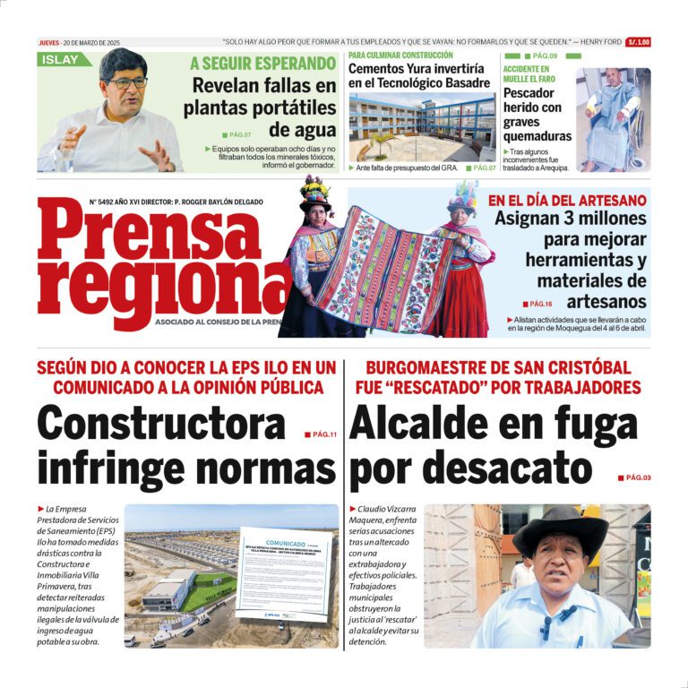 La Prensa Regional – Jueves 20 de marzo de 2025
