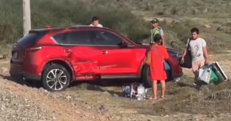 Mollendo-Mejía: accidente de tránsito deja una mujer herida y daños materiales