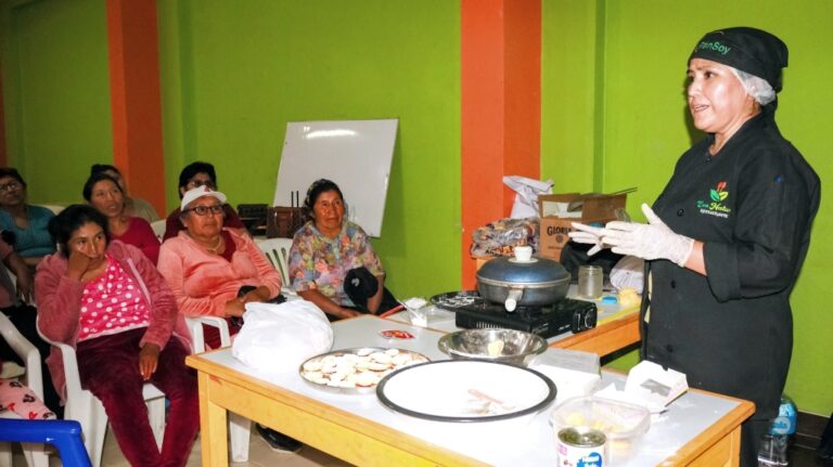 Capacitación en buenas prácticas de manufactura y vestimenta en Cocachacra 