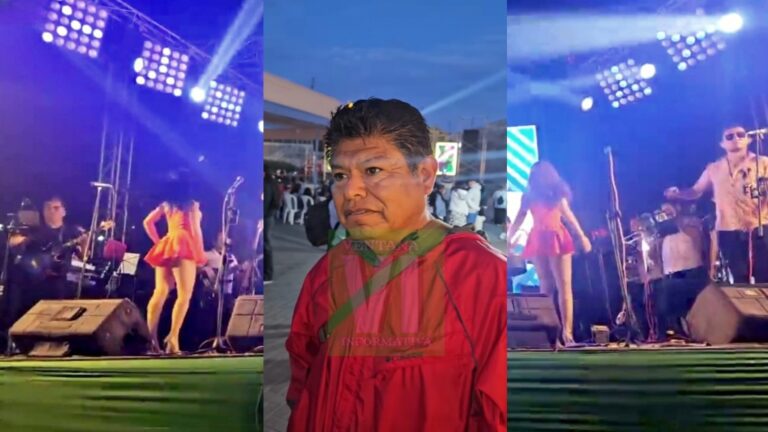 Miguel Meza Igme, vocero del Valle de Tambo, se divierte mientras sus bases protestan