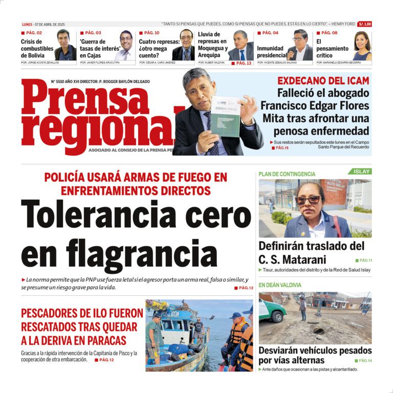 La Prensa Regional – Lunes 07 de abril de 2025