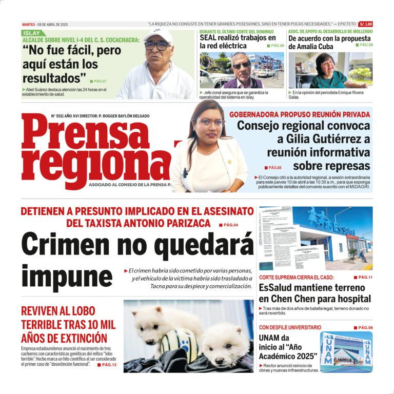 La Prensa Regional – Martes 08 de abril de 2025