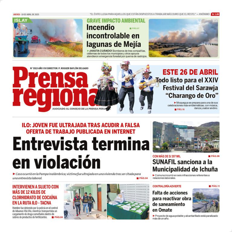 La Prensa Regional – Jueves 10 de abril de 2025