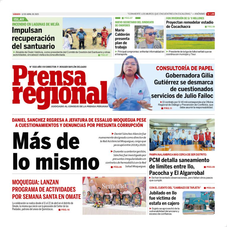 La Prensa Regional – Sábado 12 de abril de 2025