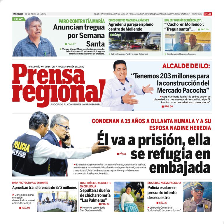 La Prensa Regional – Miércoles 16 de abril de 2025