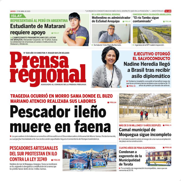 La Prensa Regional – Jueves 17 de abril de 2025