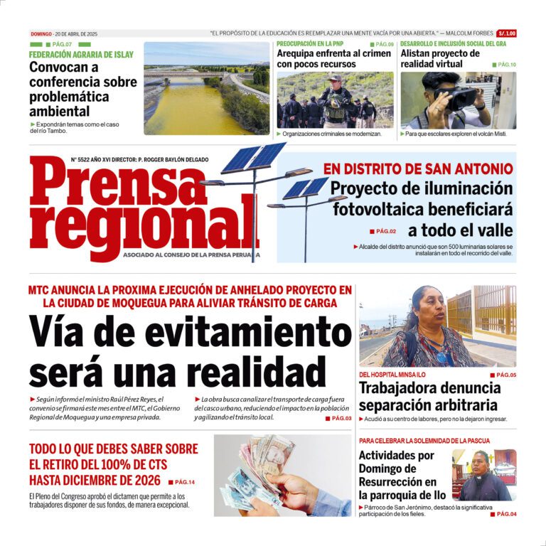La Prensa Regional – Domingo 20 de abril de 2025