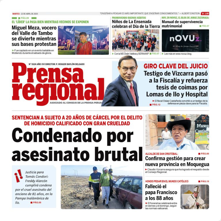 La Prensa Regional – Martes 22 de abril de 2025