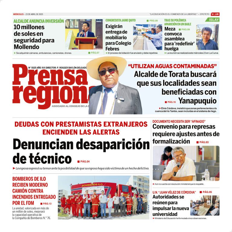 La Prensa Regional – Miércoles 23 de abril de 2025