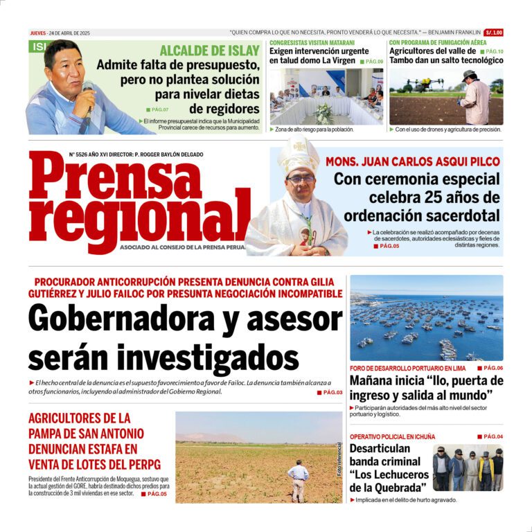 La Prensa Regional – Jueves 24 de abril de 2025