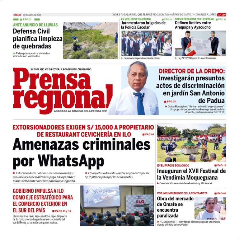 La Prensa Regional – Sábado 26 de abril de 2025