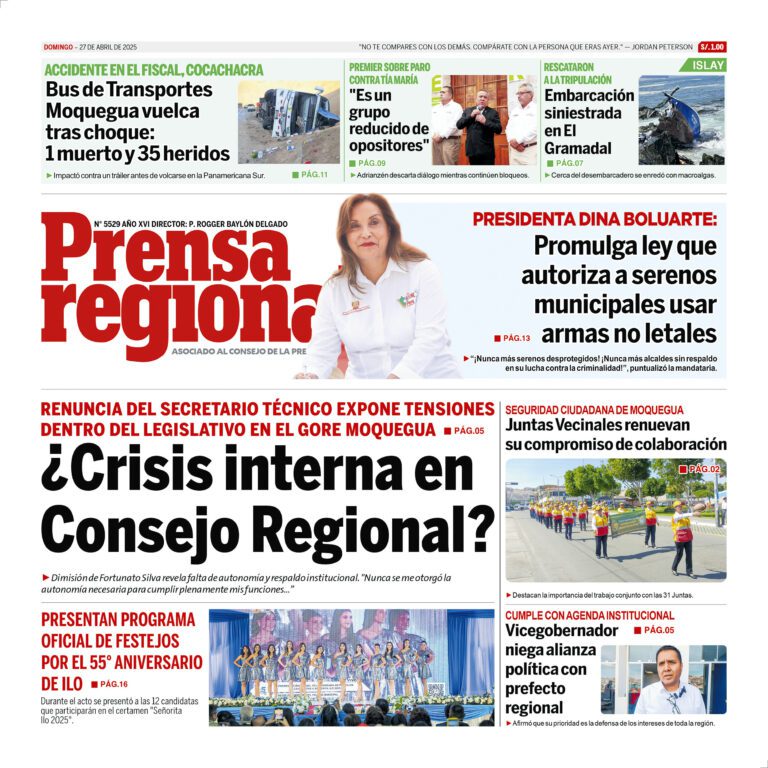 La Prensa Regional – Domingo 27 de abril de 2025