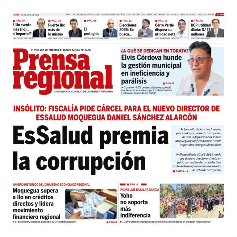 La Prensa Regional – Lunes 28 de abril de 2025