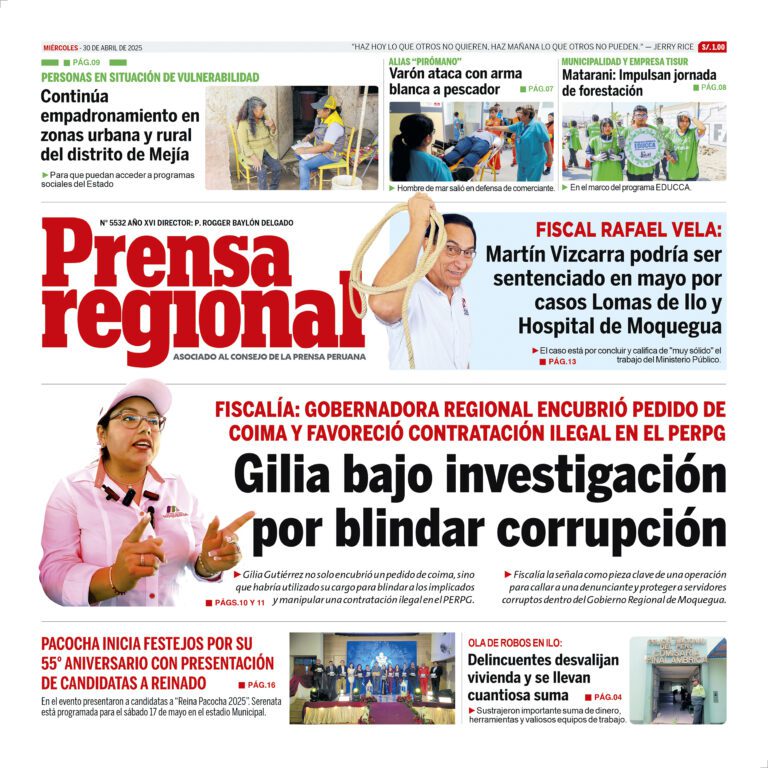 La Prensa Regional – Miércoles 30 de abril de 2025
