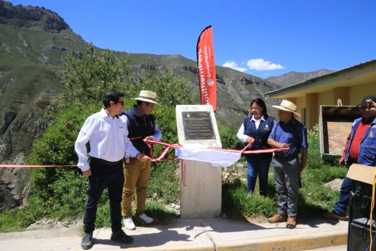 Southern Perú impulsa el desarrollo agrícola en General Sánchez Cerro con moderna obra de riego