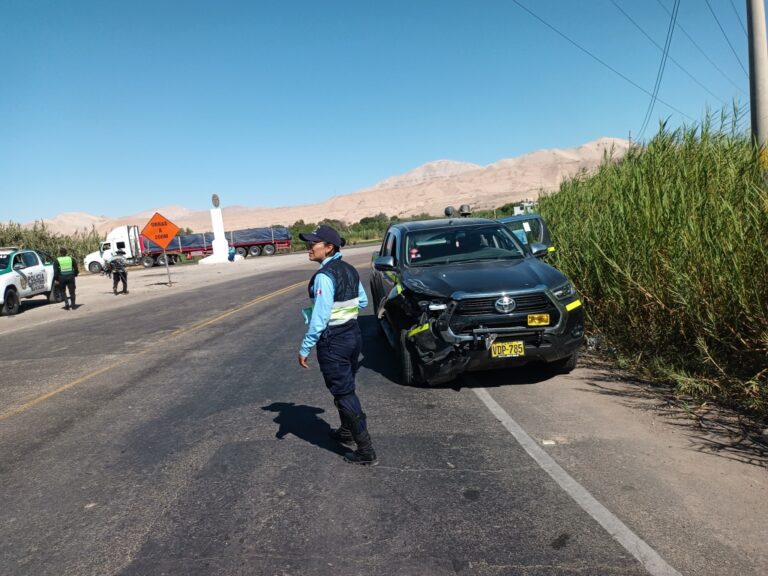 Moquegua: cisterna boliviana y camioneta protagonizaron choque en el cruce de Montalvo