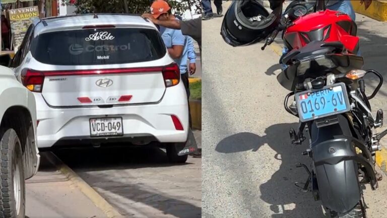 Motociclista sufre lesiones tras choque en la Av. Mariscal Castilla