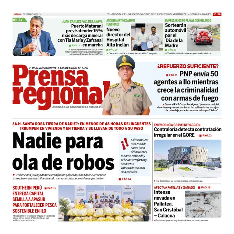 La Prensa Regional – Sábado 03 de mayo de 2025