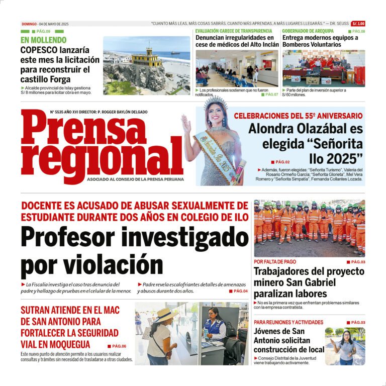 La Prensa Regional – Domingo 04 de mayo de 2025
