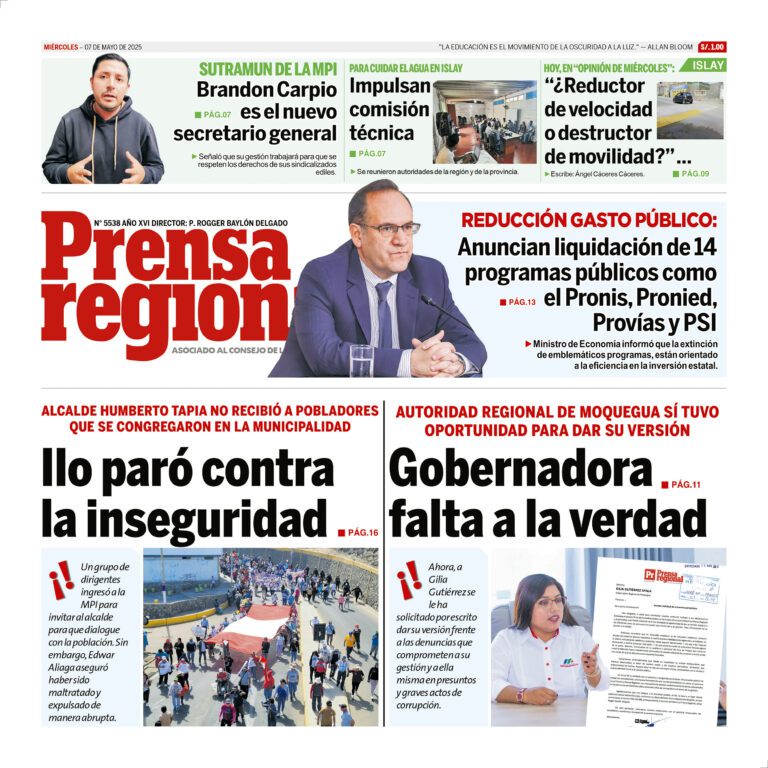 La Prensa Regional – Miércoles 07 de mayo de 2025