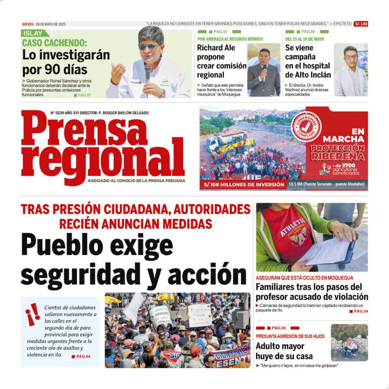 La Prensa Regional – Jueves 08 de mayo de 2025