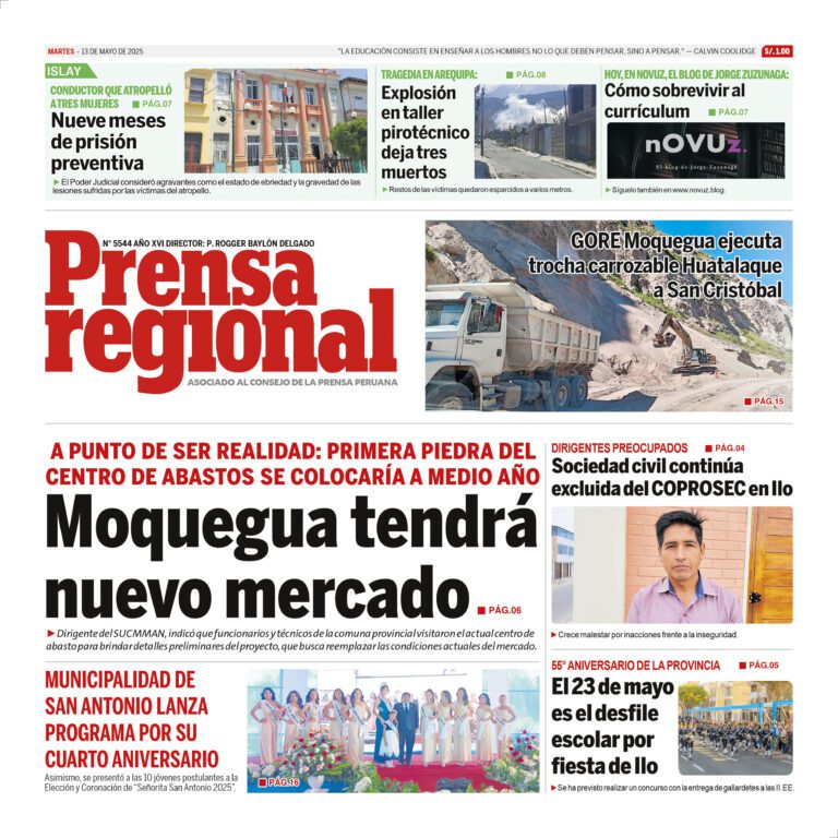 La Prensa Regional – Martes 13 de mayo de 2025