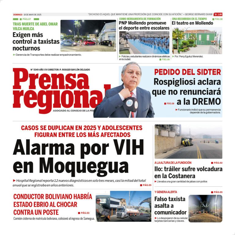 La Prensa Regional – Domingo 18 de mayo de 2025