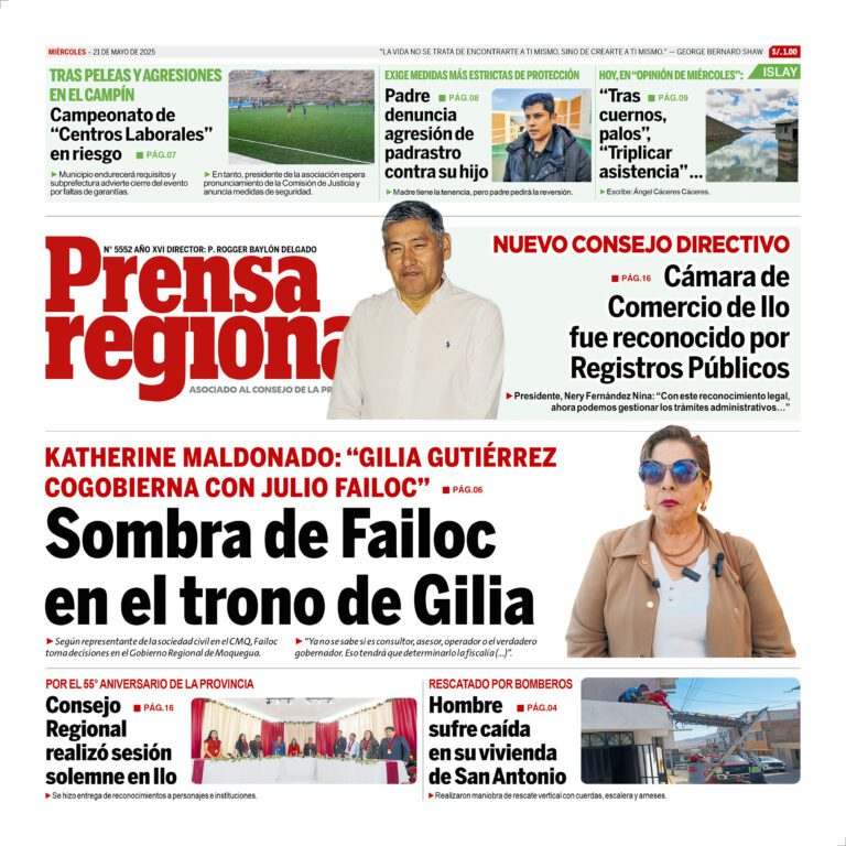 La Prensa Regional – Miércoles 21 de mayo de 2025
