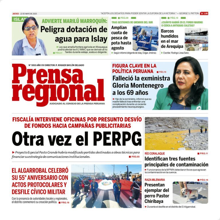La Prensa Regional – Jueves 22 de mayo de 2025