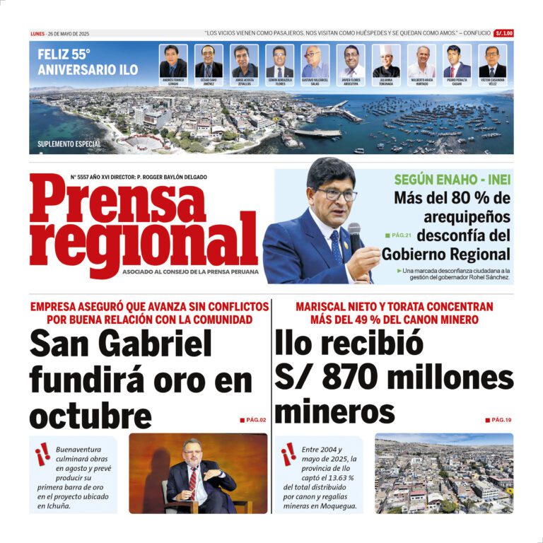 La Prensa Regional – Lunes 26 de mayo de 2025