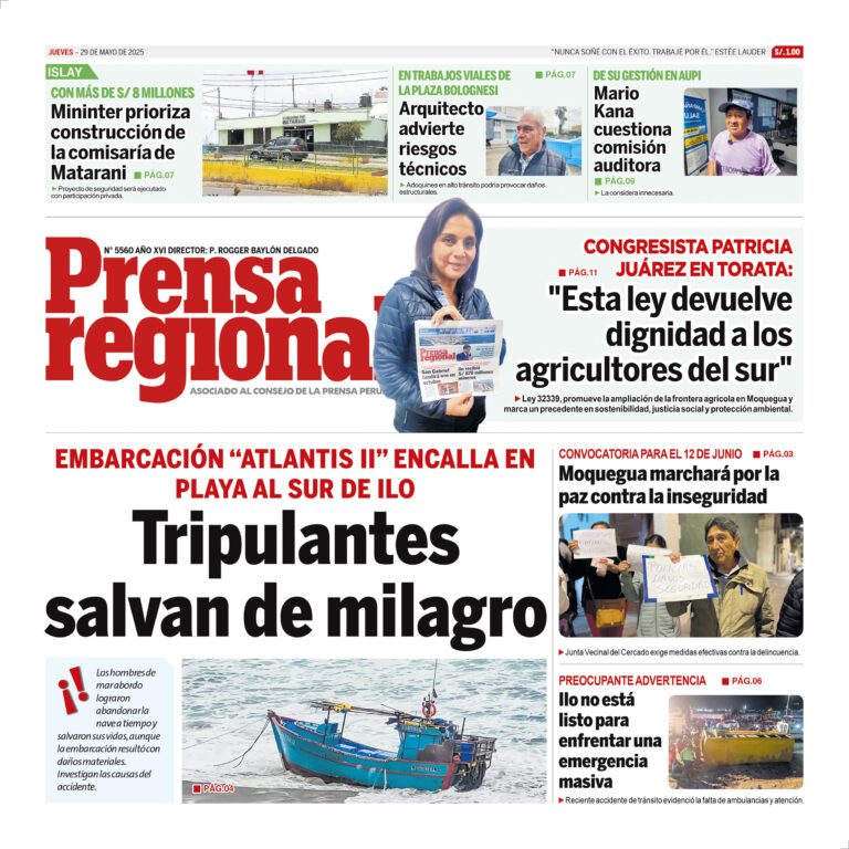 La Prensa Regional – Jueves 29 de mayo de 2025