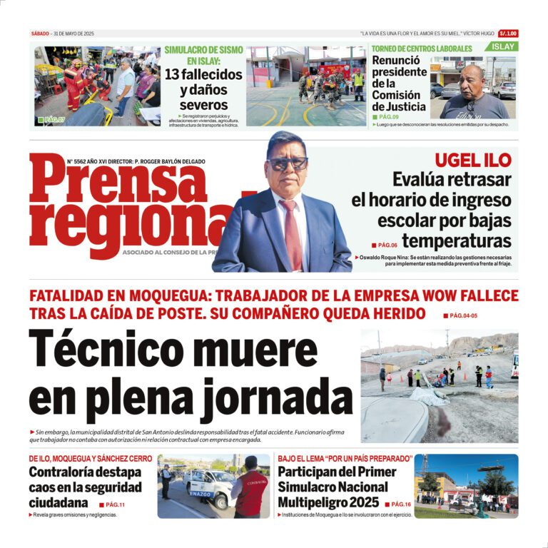 La Prensa Regional – Sábado 31 de mayo de 2025