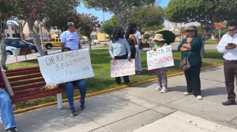 Vecinos de Pacocha protestan por inseguridad y cuestionan gestión del alcalde