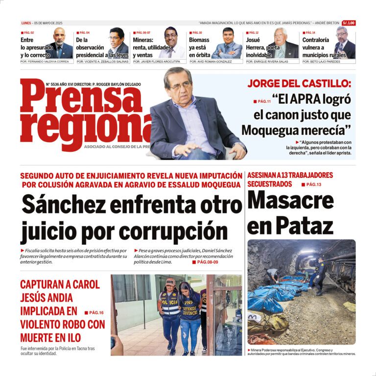 La Prensa Regional – Lunes 05 de mayo de 2025