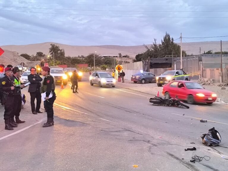 Motociclista fallece tras violento choque contra volquete en la vía binacional
