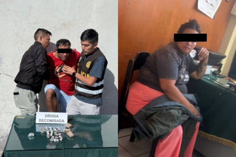 Ilo: Intervienen a pareja por robo agravado y microcomercialización de drogas 