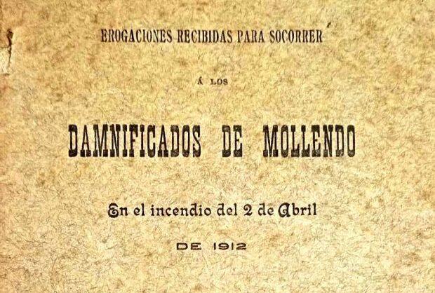 Asociación en Pro de la Marina ayudó en incendio de 1912 en Mollendo