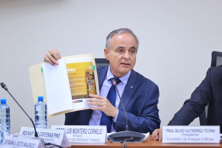 Congreso interpelará al ministro Jorge Montero por cuestionamientos al proceso de formalización minera