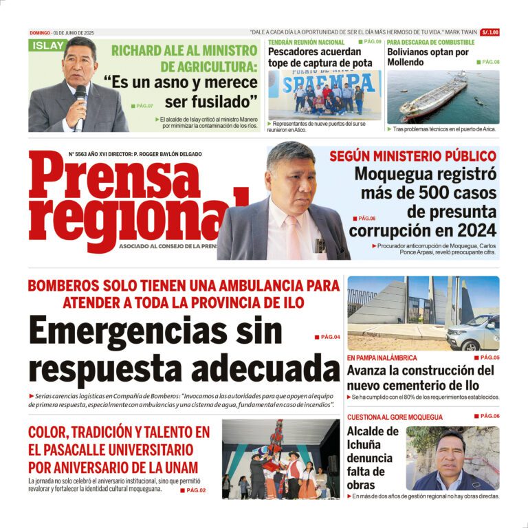 La Prensa Regional – Domingo 01 de junio de 2025
