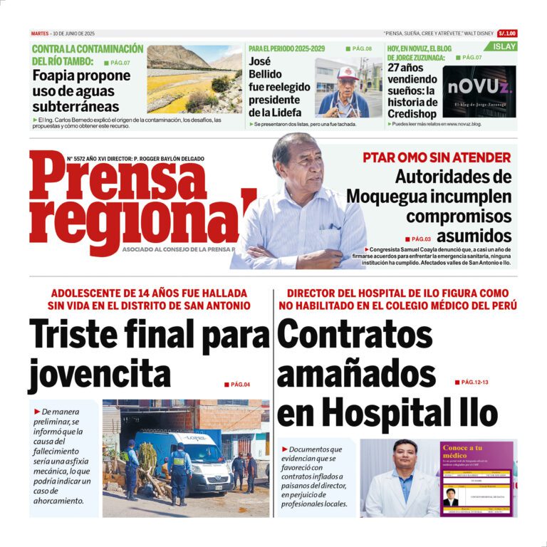 La Prensa Regional – Martes 10 de junio de 2025