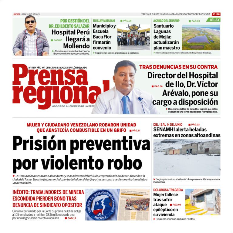 La Prensa Regional – Jueves 12 de junio de 2025