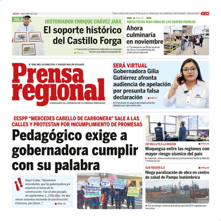 La Prensa Regional – Jueves 19 de junio de 2025