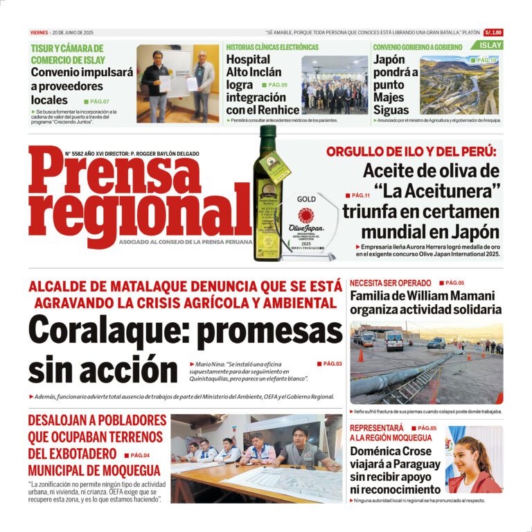 La Prensa Regional – Viernes 20 de junio de 2025