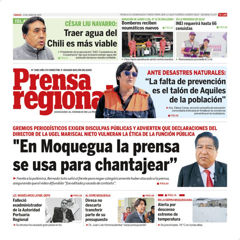 La Prensa Regional – Sábado 21 de junio de 2025