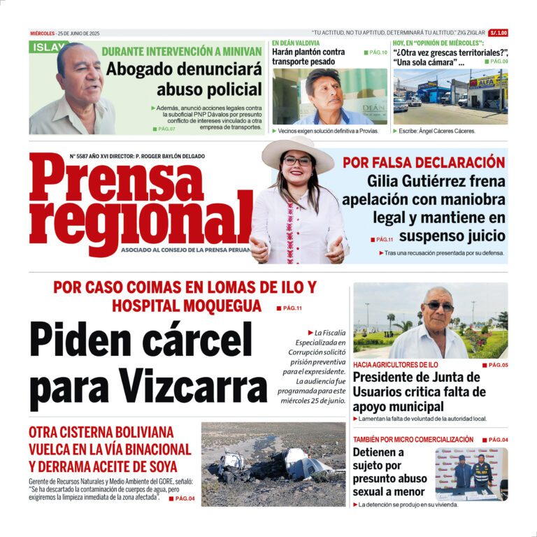 La Prensa Regional – Miércoles 25 de junio de 2025